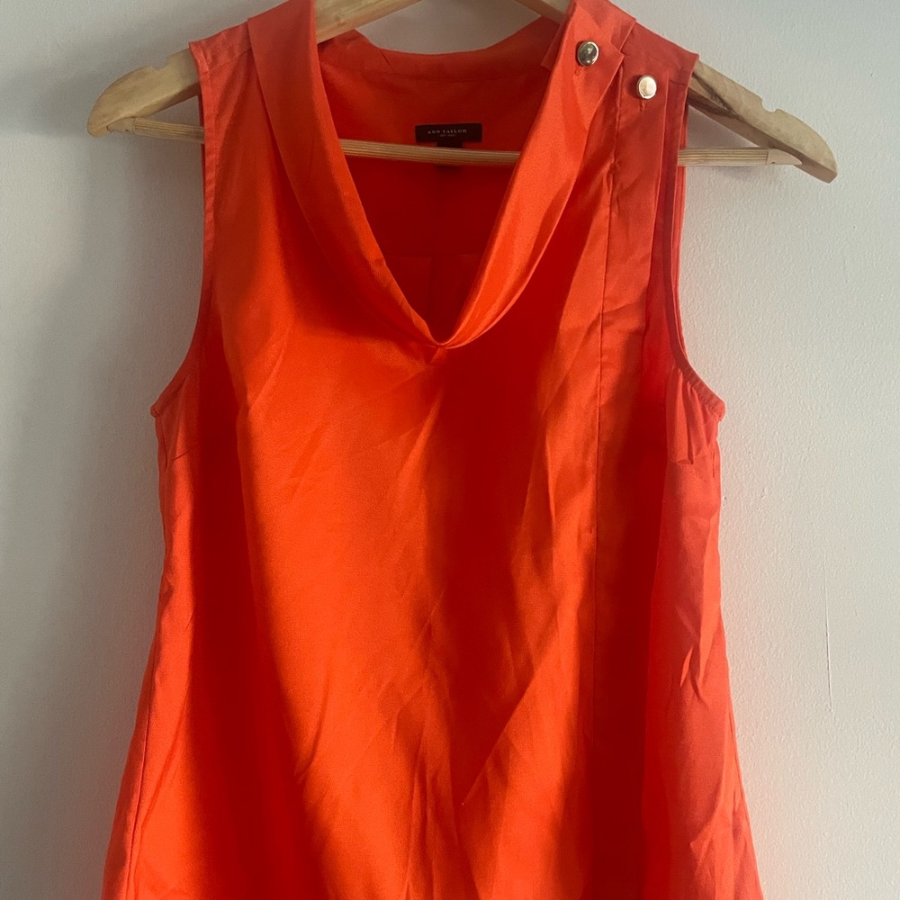 Ann Taylor orange work blouse size 0